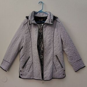 Kenneth Cole Women's Quilted Light Gray Puffer Jacket‎